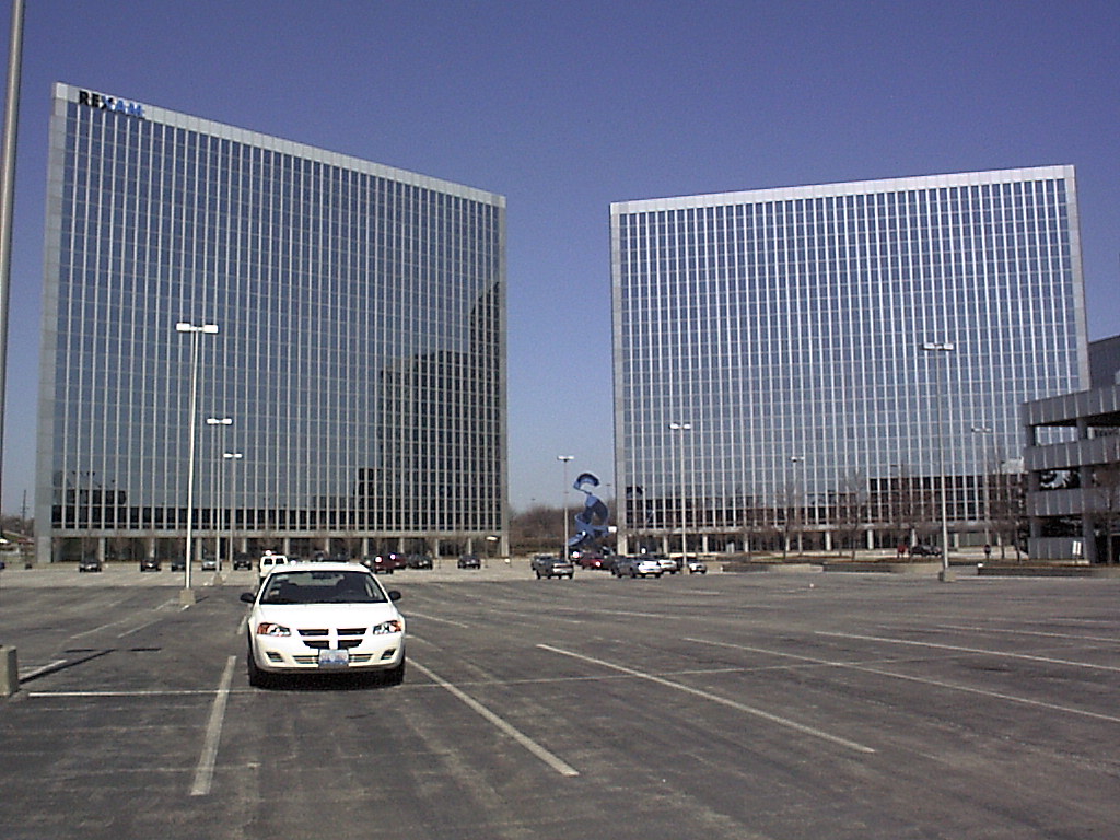 EMC Chicago, located on 10th to 12th floor (and my Dodge in front)