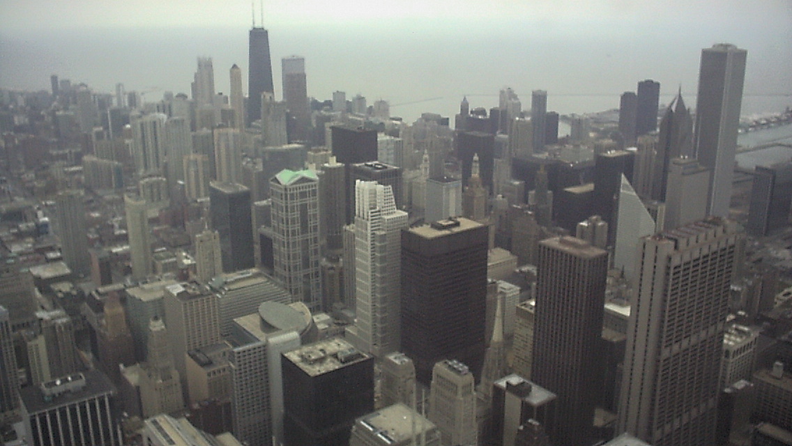 Chicago Downtown, view from Sears-Tower